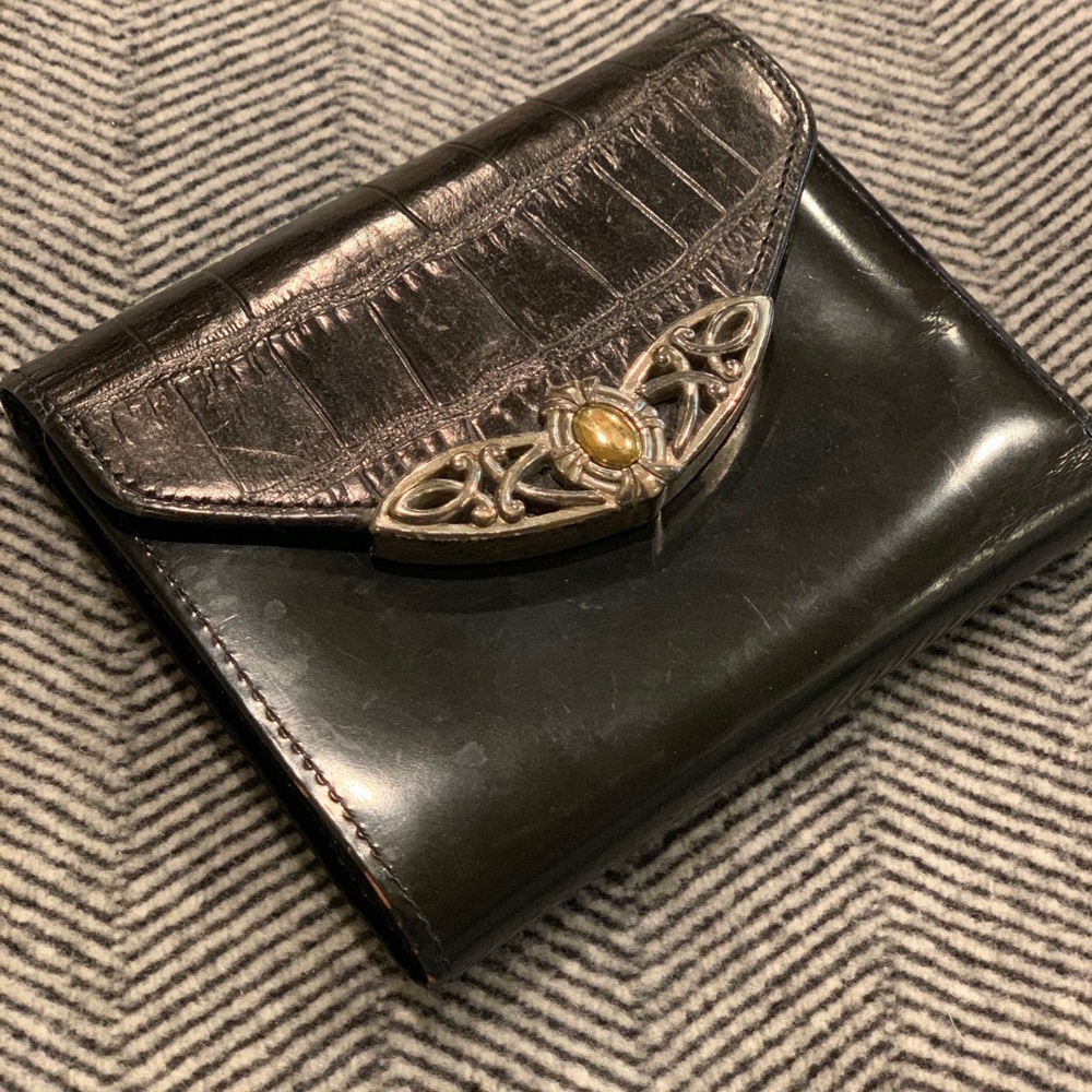 Brighton trifold wallet - black - medium size